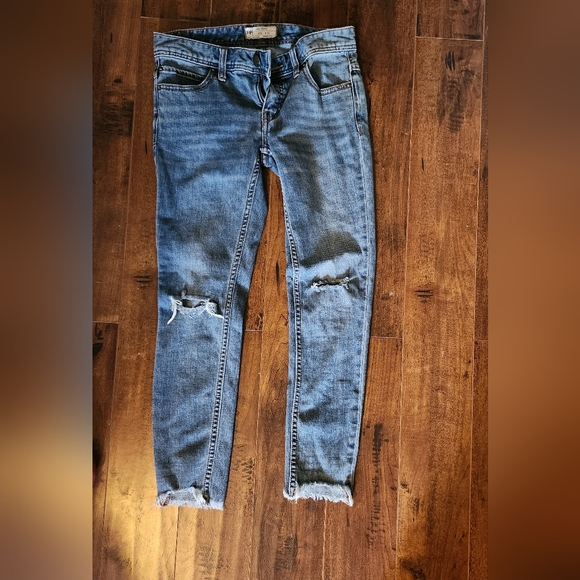 Free People frayed hem jeans, 25 - Picture 1 of 3